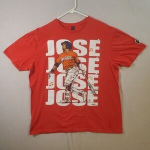 Jose Ramirez Cleveland Guardians  Red Graphic T-Shirt Mens XL MLB Baseball Tee
